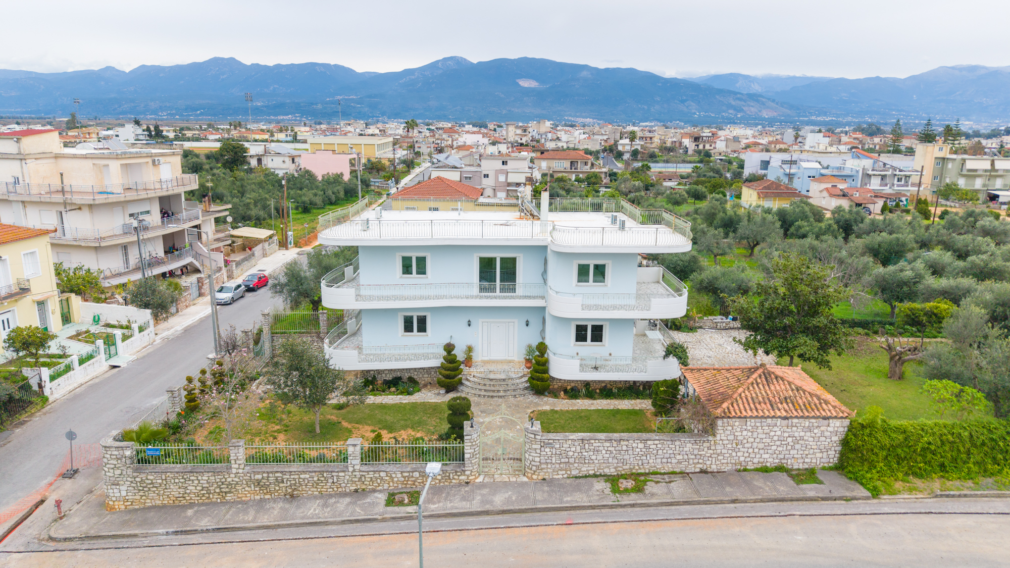 Mountain vista aerial