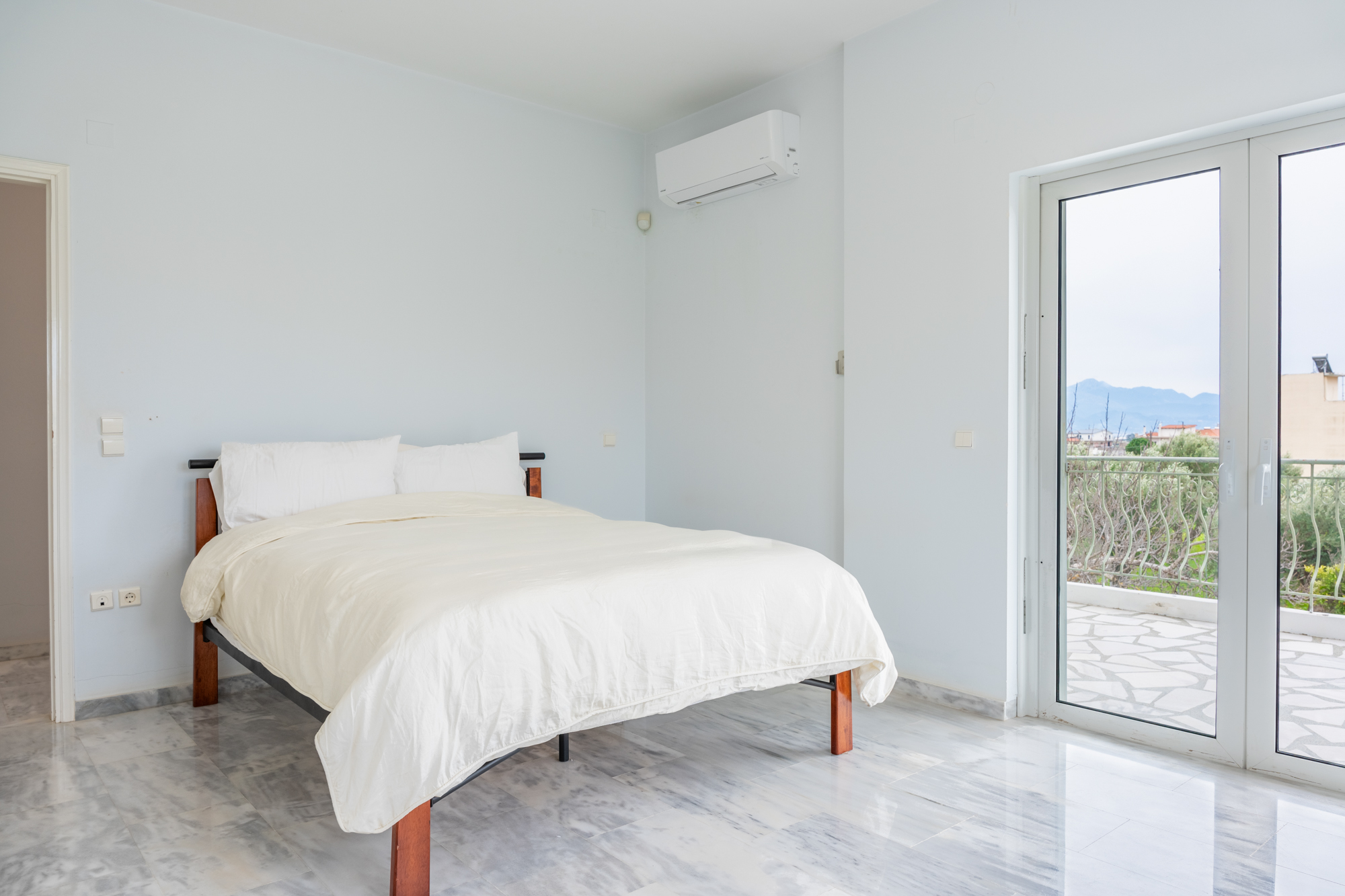 Bedroom with mountain view